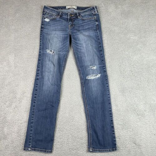 Hollister Jeans Juniors 9R Blue Distressed Straig… - image 1