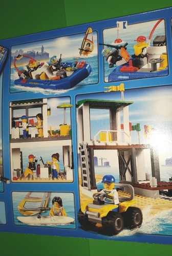 LEGO City MARINA 4644 NEW Harbor Tower DENT Quad Bike Cafe Lifeguard Boat Sealed - Picture 7 of 16