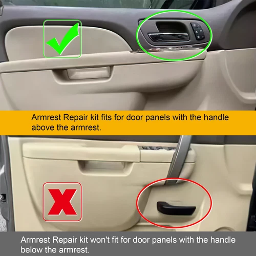 Front Left & Right Door Armrest Repair For Tahoe Silverado 2010-2014 Beige 80995 - Picture 9 of 15