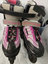 Schwinn Roller Blades Inline Skates Girls Size 8 Good Condition Pink  Black