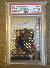 2020 Panini Mosaic - Immanuel Quickley RC Gold Auto /10 -Psa 10 Pop 1