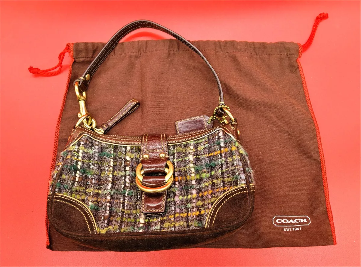 Coach Chelsea Boucle Green and Brown Purse eBay
