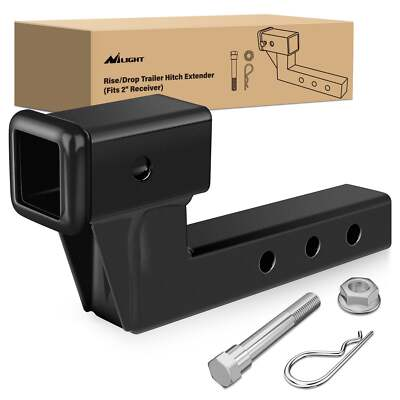 #ad Nilight 2 Inch Trailer Dual Hitch Receiver with 4Inch Rise or Drop $48.99