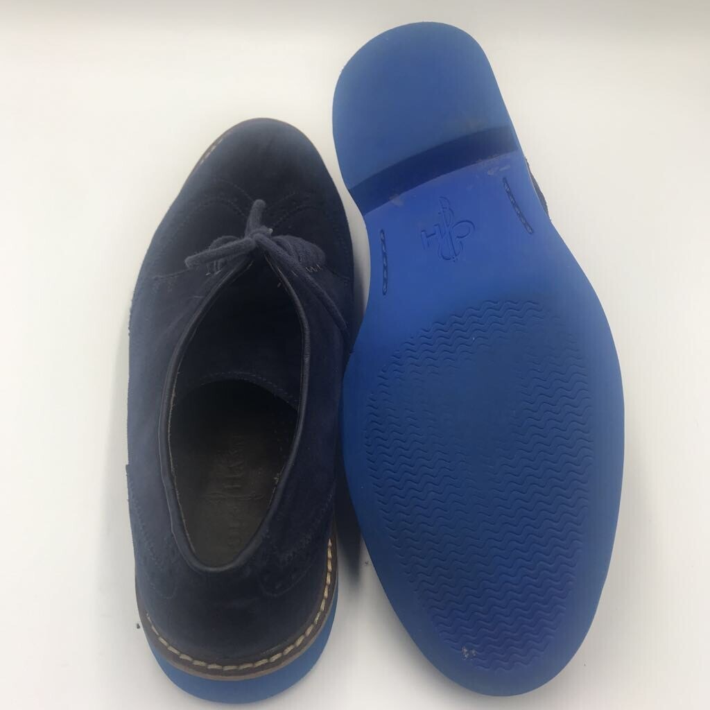 Cole Haan Mens Franklin Wing II Wingtip Oxfords Blue Suede  display picture 2