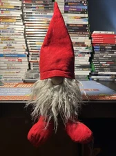 IKEA VINTERFINT GNOME STUFFED TOY DECORATIVE RED & GRAY MEDIUM SIZE 12 1/4"