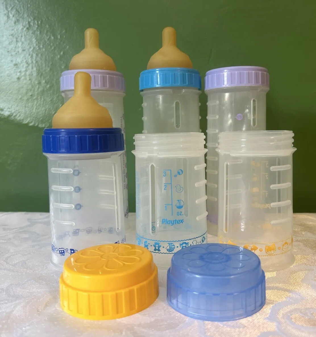 Vintage Playtex Drop In Nurser Bottles And Nipples oz Oz Lot Of