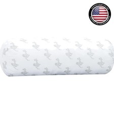 White Round Bolster Pillow - 6"x18" Neck  Back Support for Ultimate Comfort