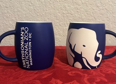 Smithsonian National Zoo Park Washington DC Ceramic Mugs Elephant Set of 2