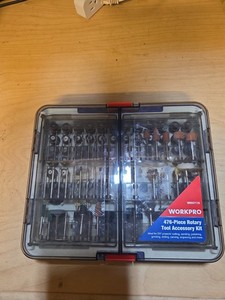 WorkPro 476 Piece Rotary Tool Accessory Kit-used-may Be Missing Parts