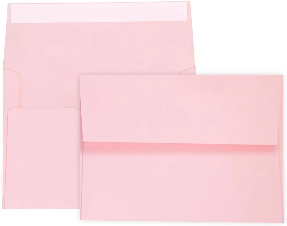 Versatile 100-Pack Pink A7 Invitation Envelopes for Weddings, Birthdays & More - Image 3 of 4