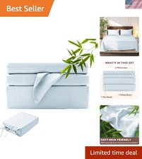 Hotel Luxury Queen Sheet Set-100 Organic Viscose Derived from Bamboo 4 Piece...