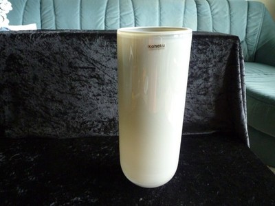 Kaheku schönes Wohnen Glas Vase Blumenvase grau, 30 cm hoch, zylindrische Form