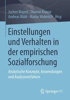 Einstellungen Und Verhalten In Der Empirischen Sozialforschung Mayerl (U. A.)