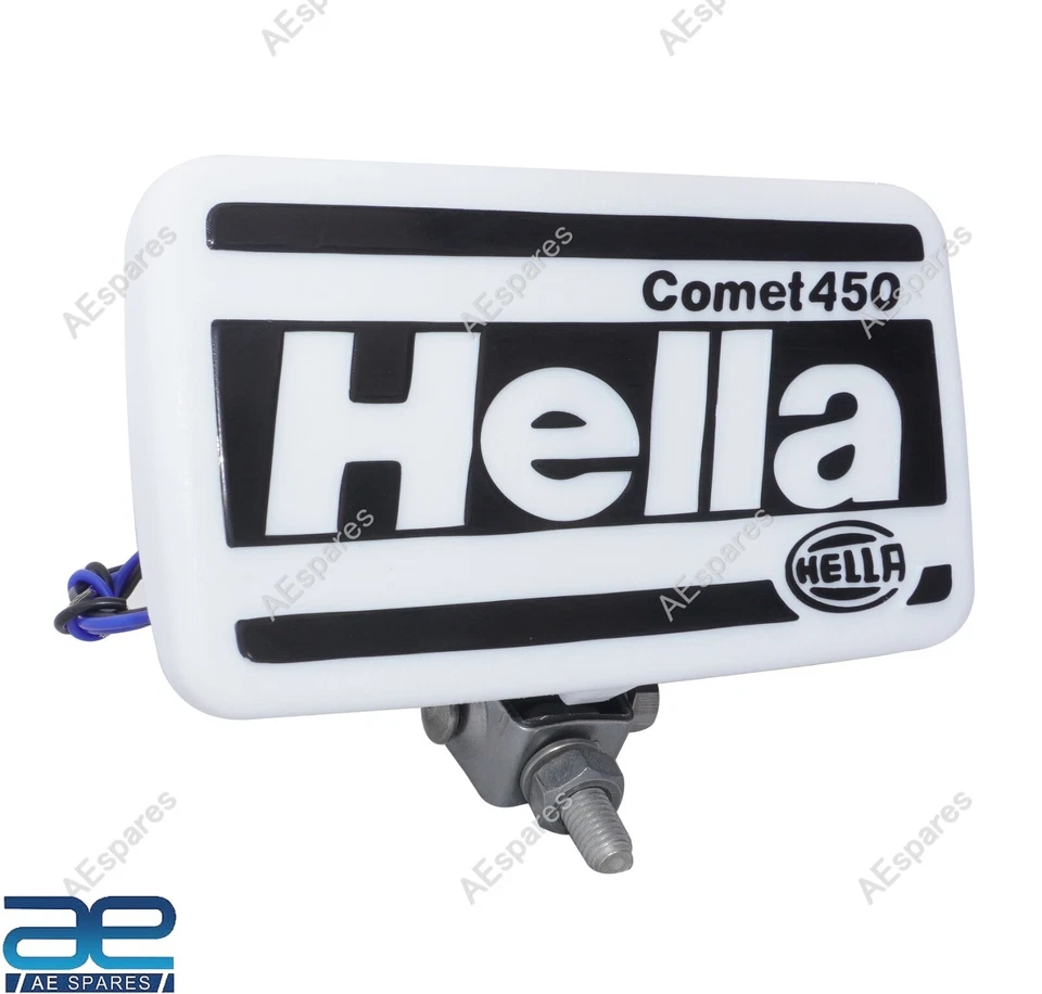 2x Hella Comet 450 Spot Driving Light White Lens With Cover H3 Bulb & Wiring @UK - Image 4 of 4