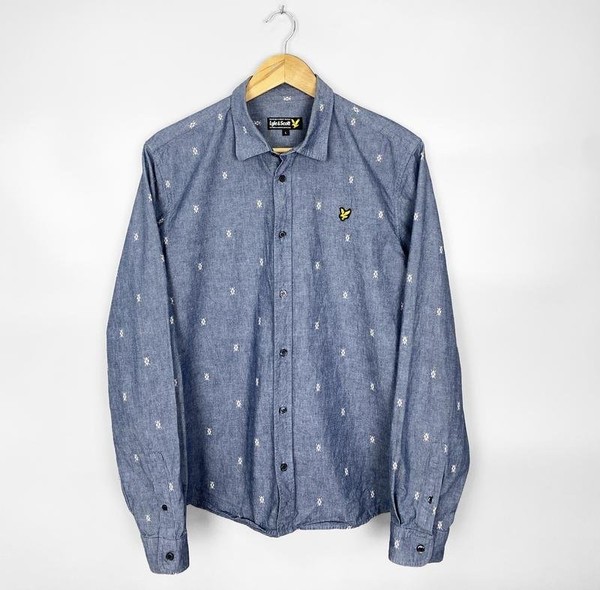 Men Lyle & Scott Shirt Navy 40 /L / 48