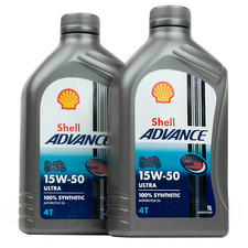 2l Shell Advance 4T Ultra 15W-50 Motoröl Motorrad Bike