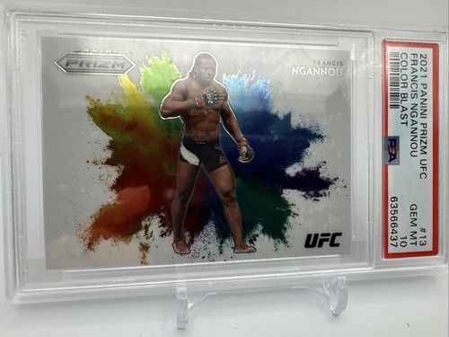 Francis Ngannou #13 2021 Panini Prizm UFC Color Blast card