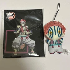 Demon Slayer Akaza Acrylic Stand & Plush Set  Used, No Damage  Fast