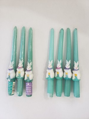 Vintage Easter Bunny 10'' Taper Candles Set of 3 Shrinkwrapped 4 Opened Unused 