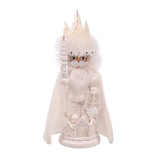 Kurt Adler Hollywood Wooden Nutcracker Collection, Battery Operated White Win...