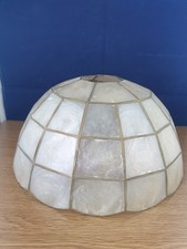 Vintage Capiz Muschel Pendelleuchte Decke Kuppel Lampenschirm Lampenschirm 11,5" breit 