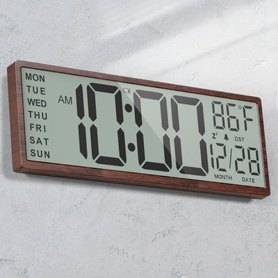 Maxstar 14,5'' große digitale Wanduhr, großes LCD-Display L, mehrfarbig 