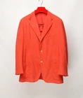 Luigi Borrelli Napoli Red Cotton/Cashmere Corduroy Blazer 52R EU / UK,US 42R