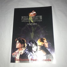 Final Fantasy VIII 8 Official Strategy Guide Book w/ Poster EB Games Foil Cover