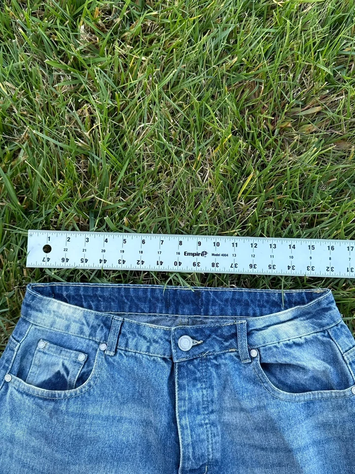 Vintage Baggy Jeans Stone Washed Mud Wash 32x32 - Image 2 of 4