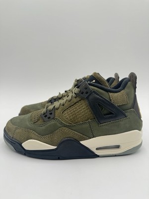 Nike Kid's Air Jordan 4 Retro SE Craft Size 4.5 GS Medium Olive |FB9928-200|