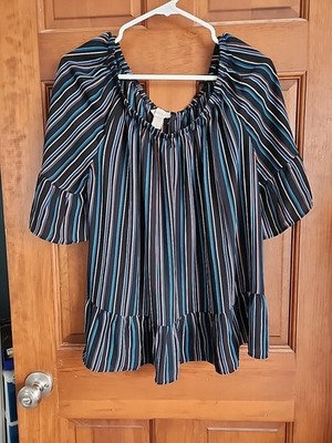 loft outlet top Large Pin Strip Multicolor