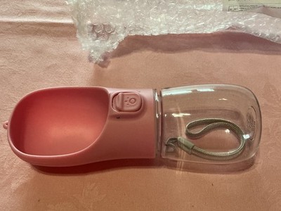 300ml footprint mobile pet bowl walking dog New pink