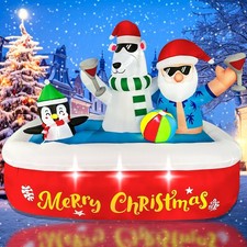 Christmas Inflatable Outdoor Decoration, Christmas Inflatables 7 FT Hawaiian ...