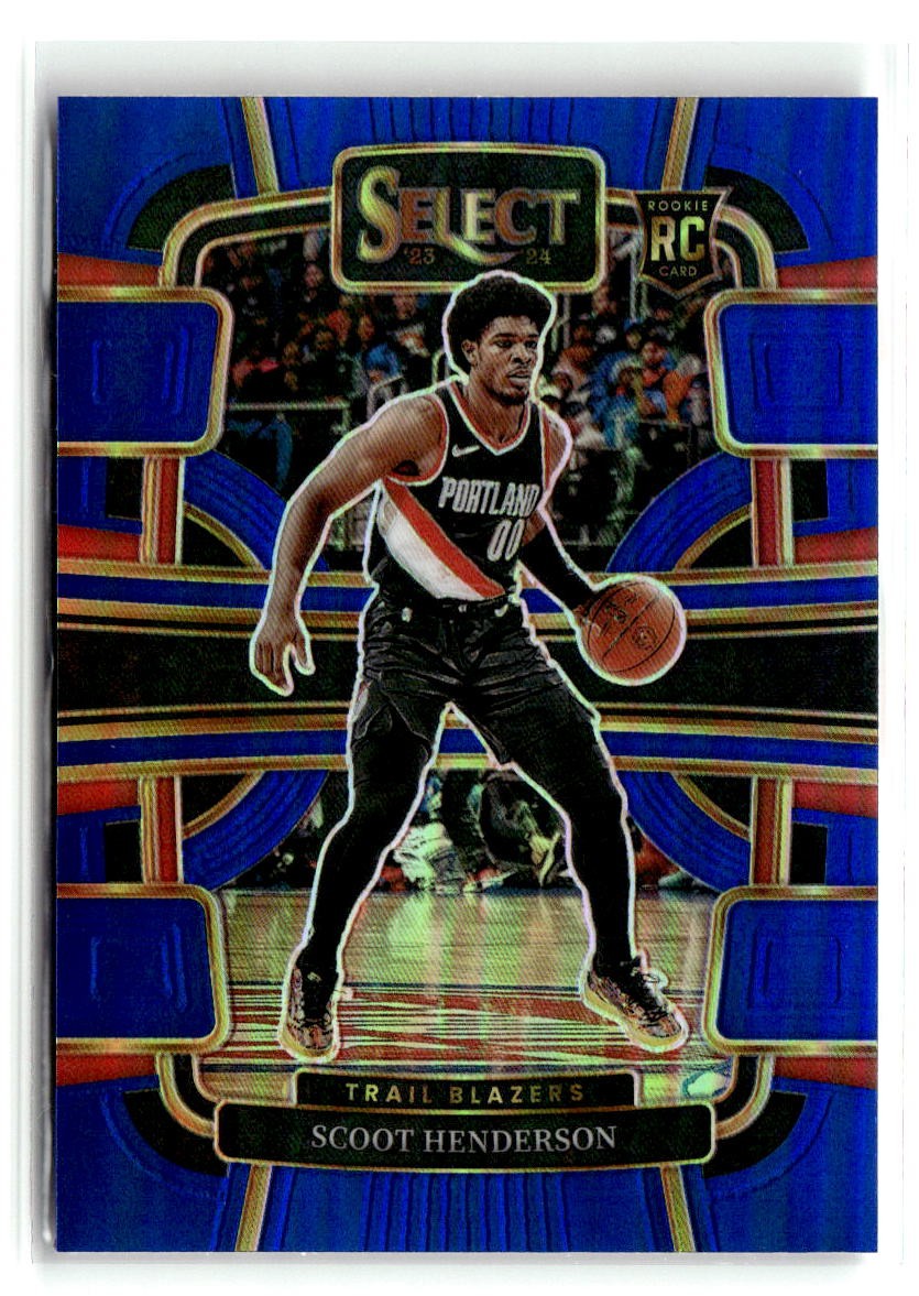 2023-24 Panini Select #77 Scoot Henderson Blue Prizms RC