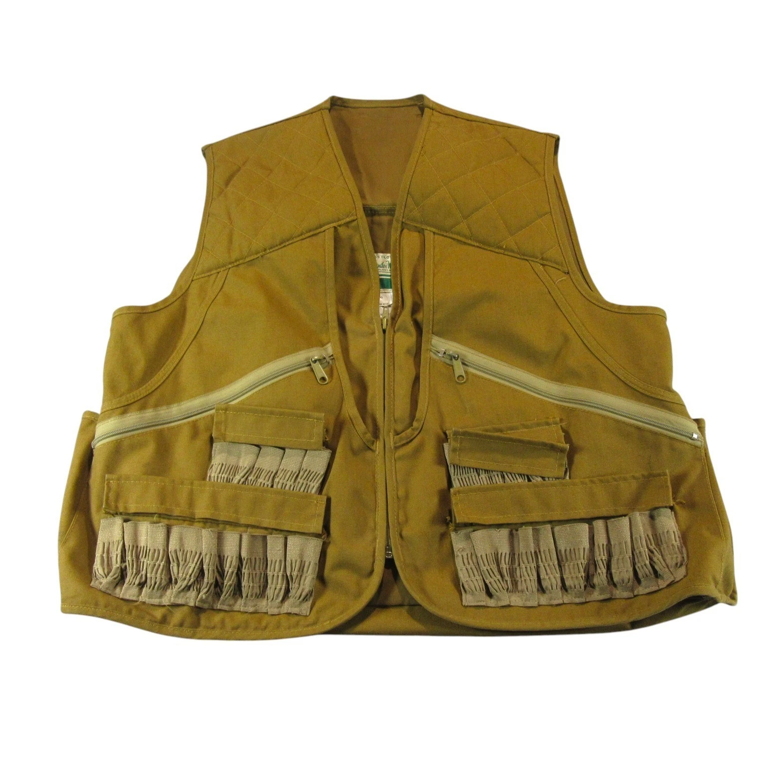 Gander Mountain Mens Vest M Brown Chukar Bird Hunting Canvas Outdoor Vintage