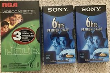 SONY VHS Video Cassette Tapes 6 hrs Standard Grade T-120VL/WA - NEW SEALED
