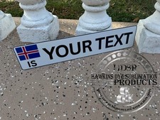 Iceland Euro Tag European Style License Plate Custom Any Text