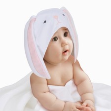 Lambs  Ivy Baby/Infant Luxury Cotton Terry Bunny Hooded Bath Towel