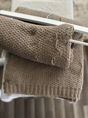 DKNY Knit Throw Blanket 50x60 Inch Brown Has A Few Picks