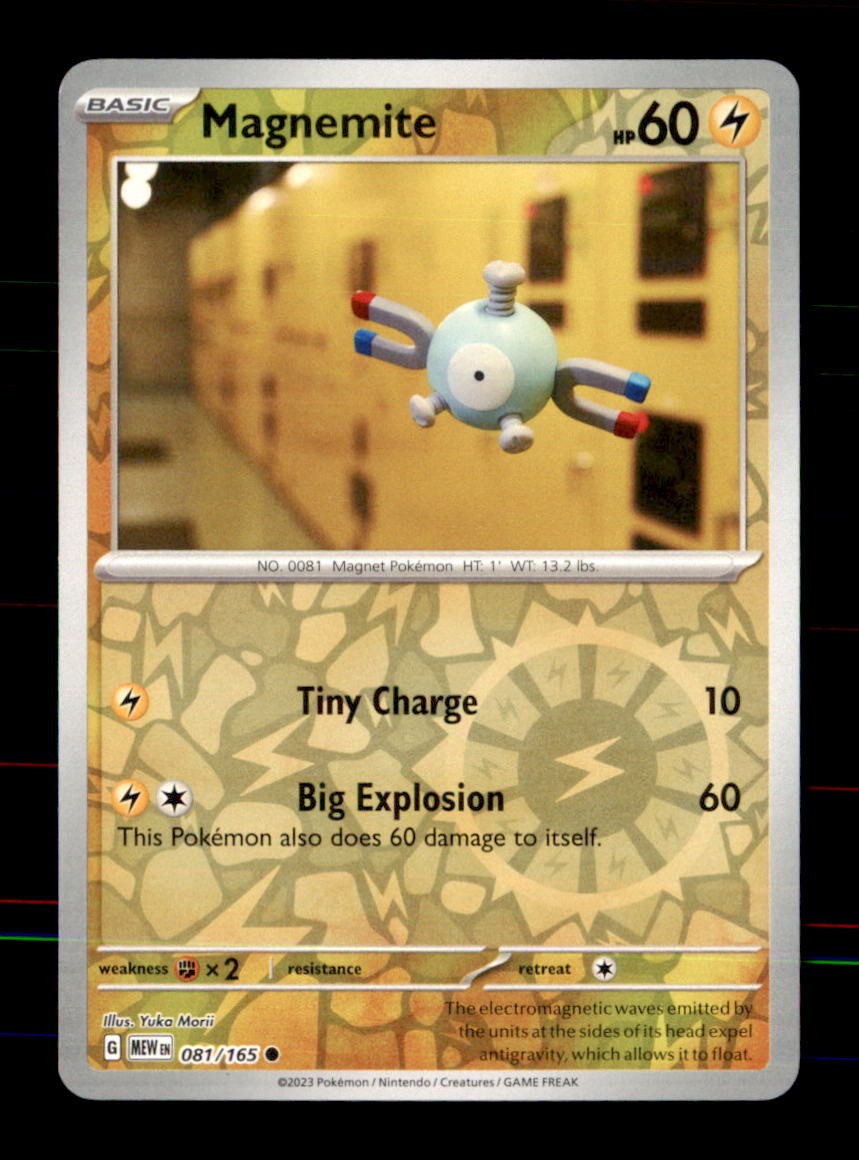 Magnemite 081/165 Common 151 Pokemon Reverse Holo Near Mint