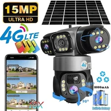 V380 Pro 3 Lens IP Solar Camera HD 15 MP CCTV Night Vision Two-Way Audio Camera