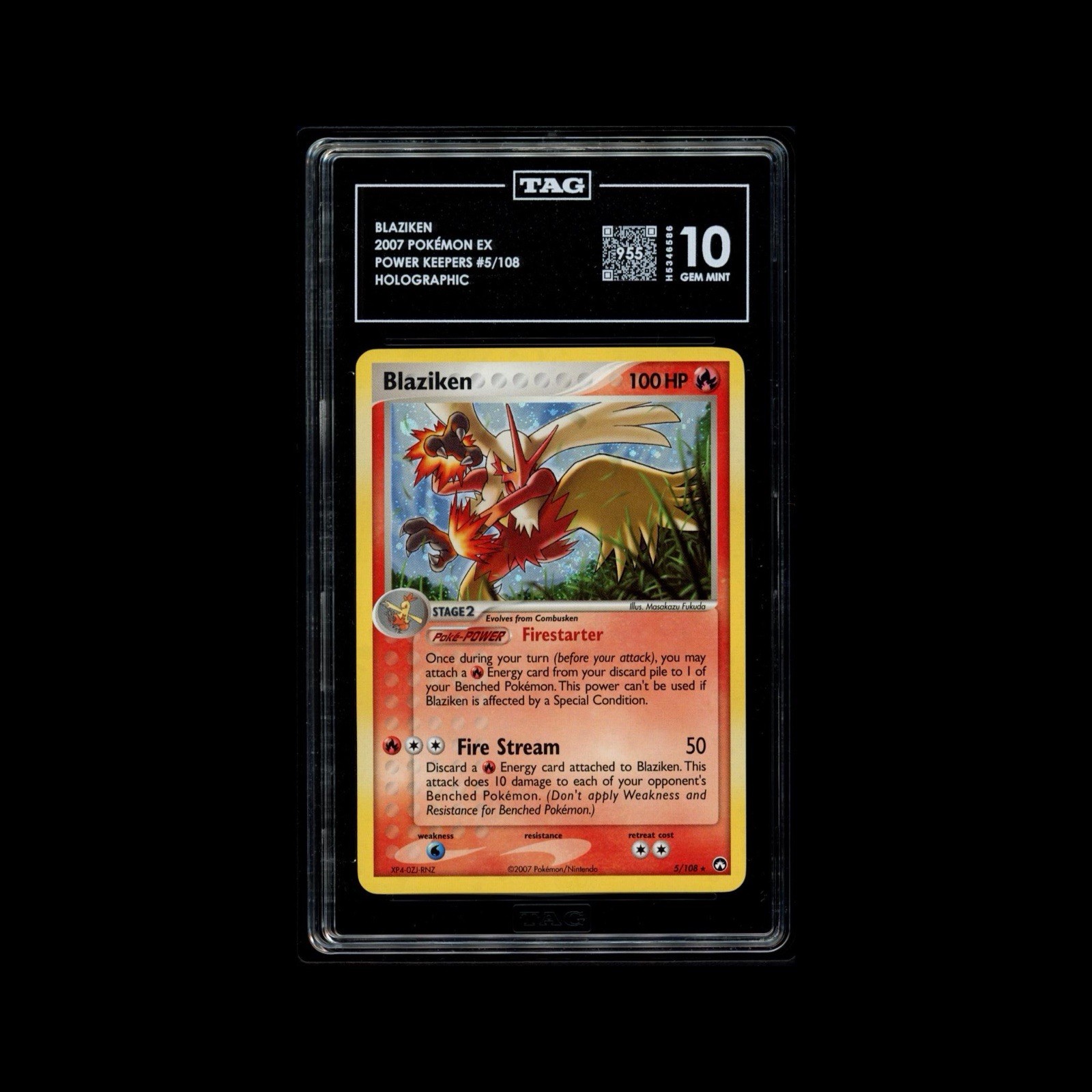 2007 Blaziken TAG 10 Pokemon EX Power Keepers 5/108 Holo