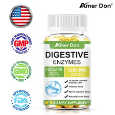 Digestive Enzymes with added Probiotic  Prebiotic 120 Capsules For Gut Health