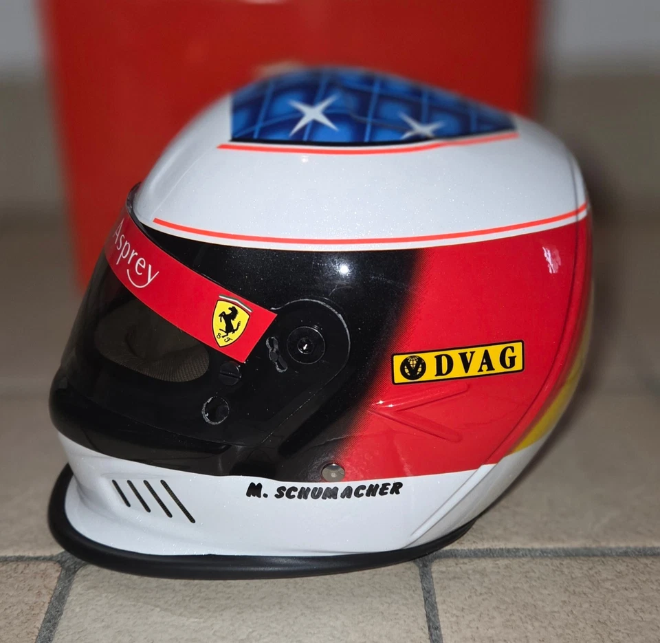 BELL-HELM 1:2 MICHAEL SCHUMACHER "SPAIN GP 1996" FERRARI OVP NEU Sports MiniLine - Bild 3 von 4