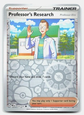 Professor's Research 123/131 Prismatic Evolutions Pokemon Reverse Holo NM