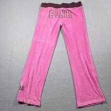 Vintage Pink Victoria Secret Sweatpants Women Medium Flare Pink Low Rise Y2K