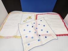 Vintage Hankies Lot Handkerchiefs Lace Fancy Lot Of 3