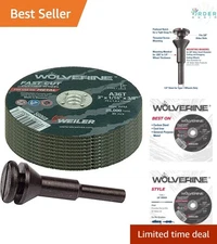 Die Grinder Cut-Off Wheel Kit Carbon Steel 3 Inch Thin Wheels Mandrel Set