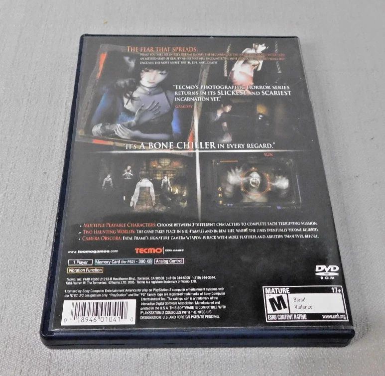 Fatal Frame 3 III: The Tormented (Sony PlayStation 2, 2005) Complete Rare - Image 3 of 3