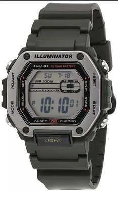 Casio LED Illuminator 10-Year Battery 1/100 Second Stop Watch Men's Watch